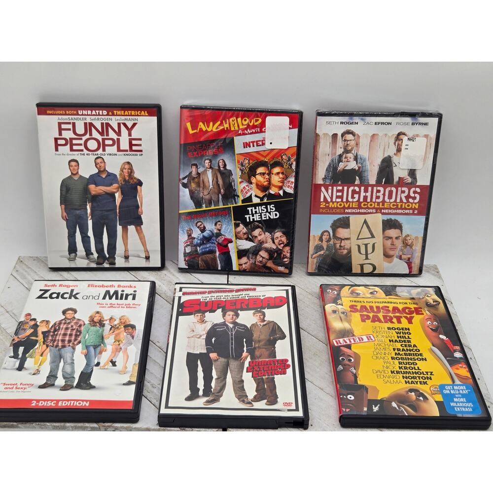 Seth Rogan 10 Movie DVD Bundle | 6 DVD Lot | Sausage Party | Neighbors & More